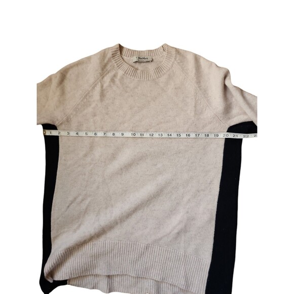 'S Max Mara Wool Cashmere Sweater Womens Small Fumetto Cream Old Money Classic - Picture 7 of 10